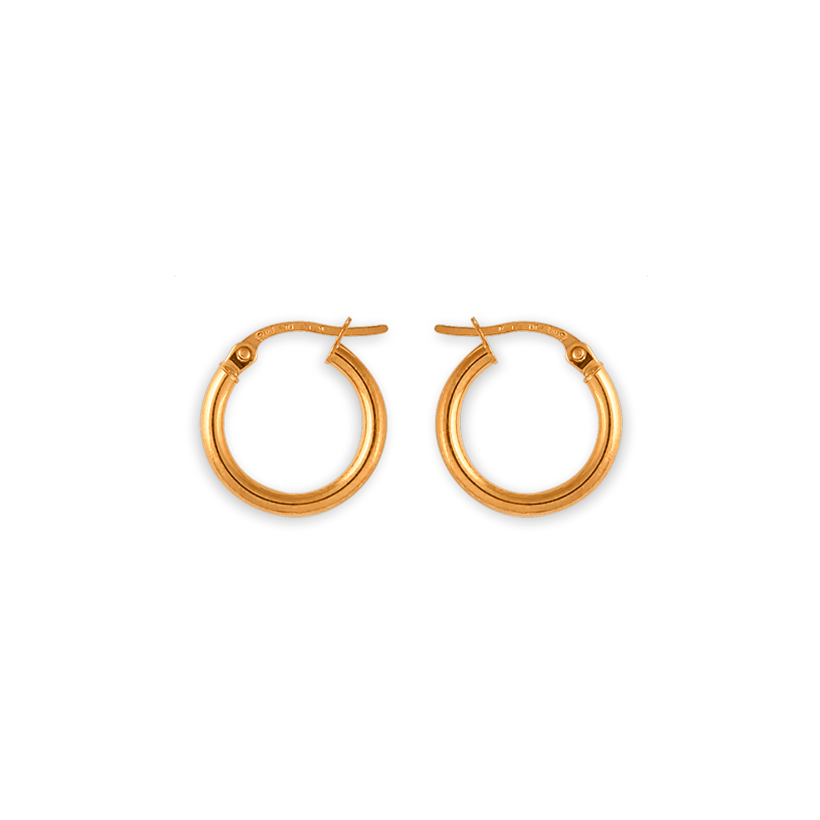 créoles or 9 carats lisses 15mm
