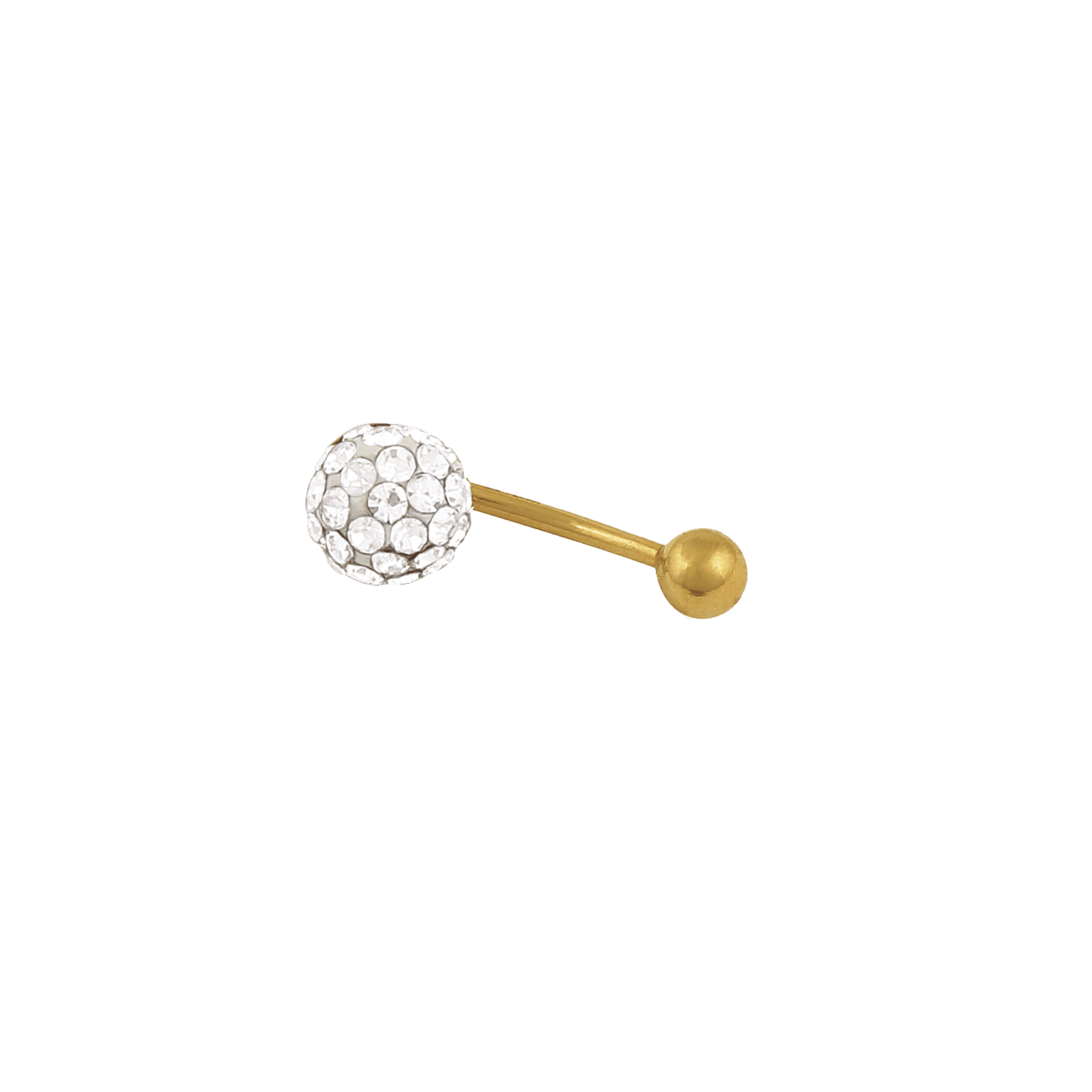 PIERCING NOMBRIL BOULE 8MM SERTIE&CRISTAL