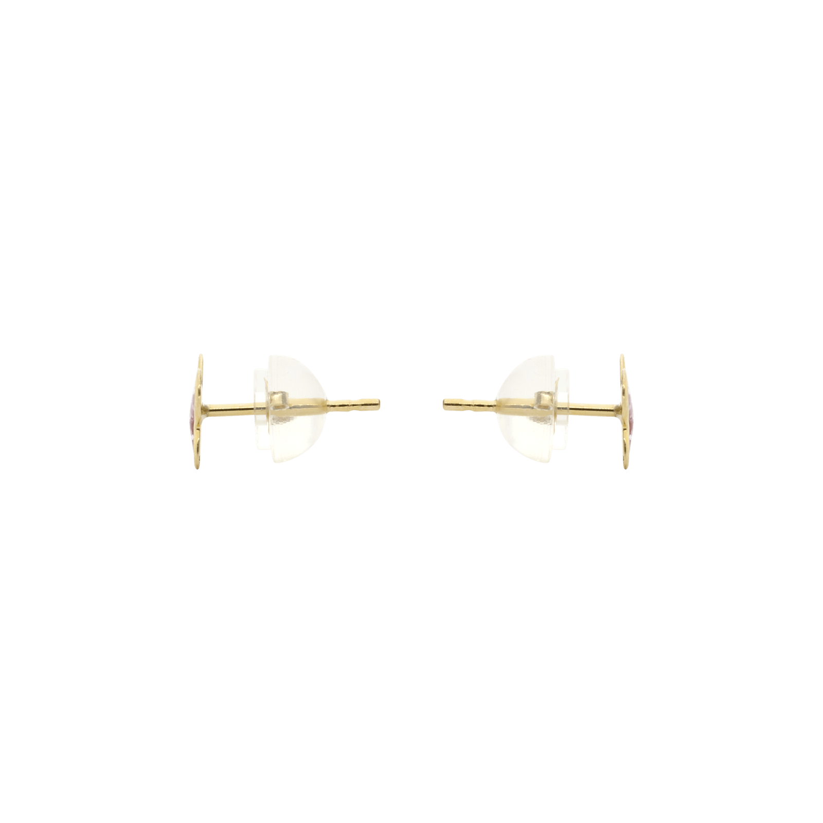 boucles d'oreilles or papillon pailletée rose