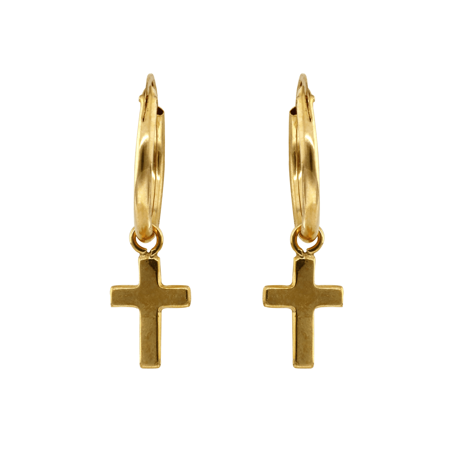 Créole 12 mm Pendentif Croix