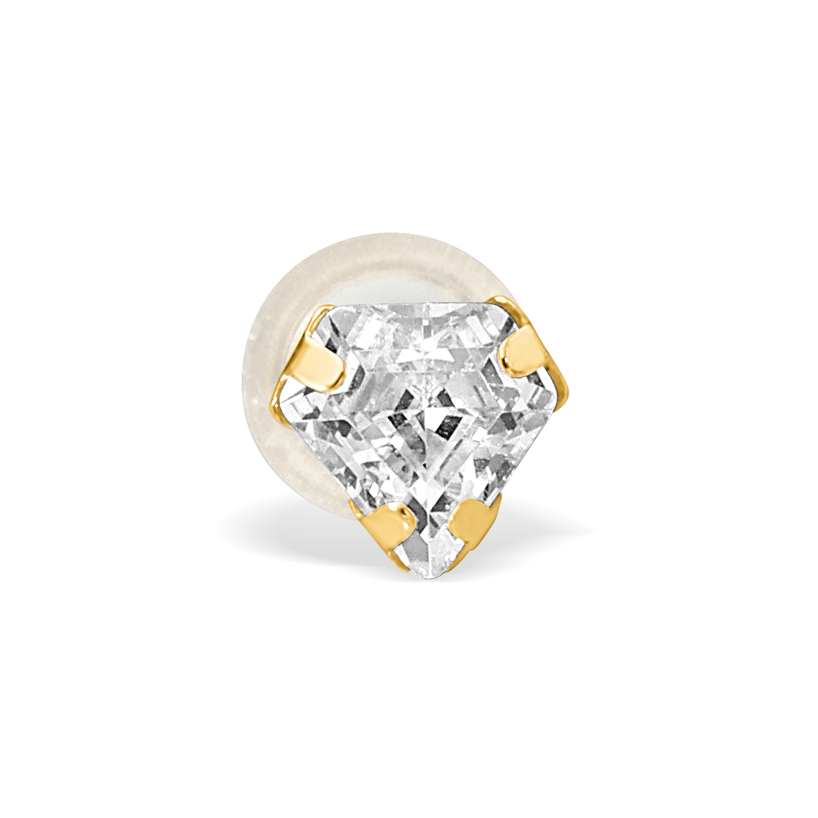 Boucles D'oreilles Or375 Zirconium 5mm