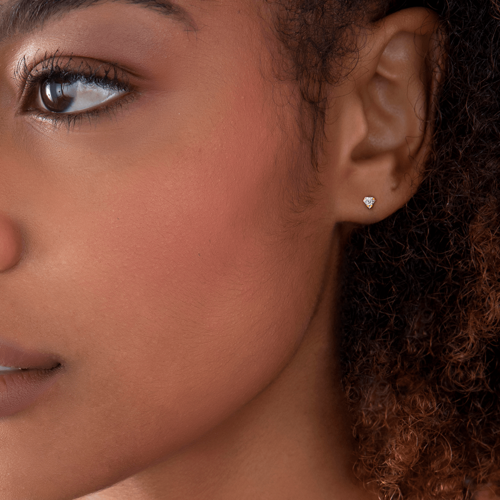 Boucles D'oreilles Or375 Zirconium 5mm