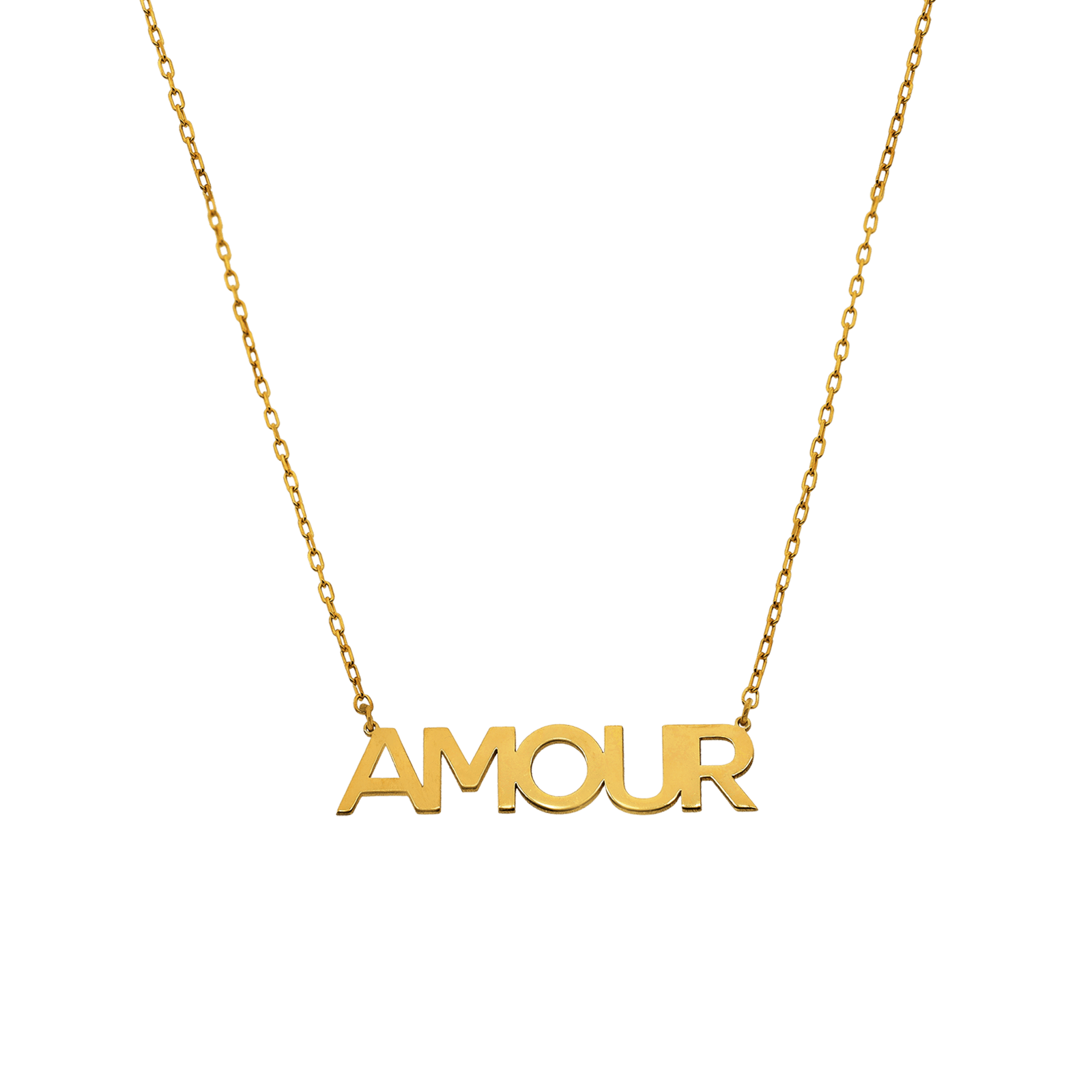 Collier or 18 carats Amour 45cm