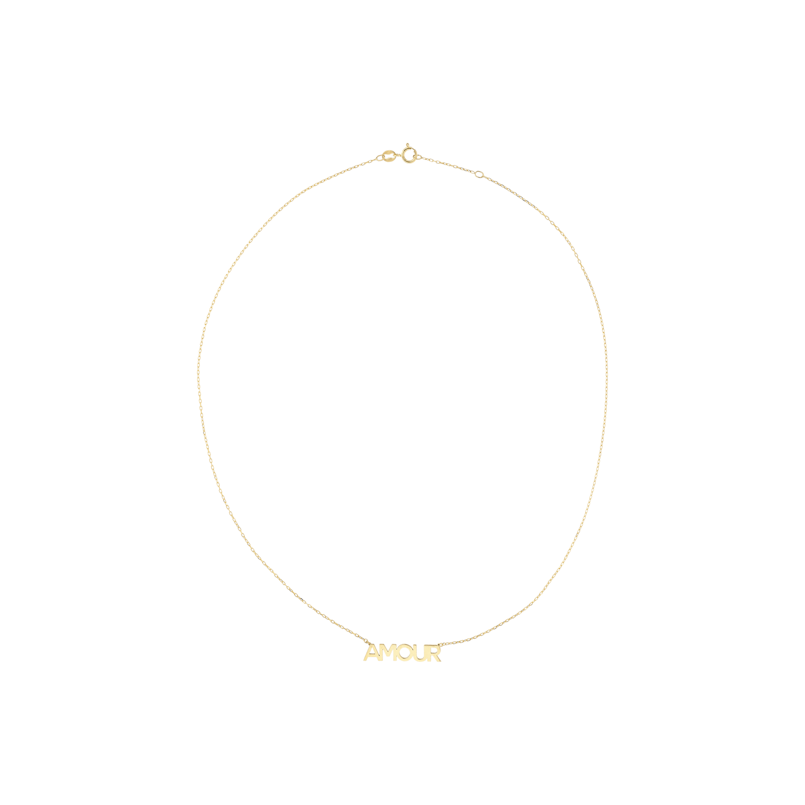 Collier or 18 carats Amour 45cm