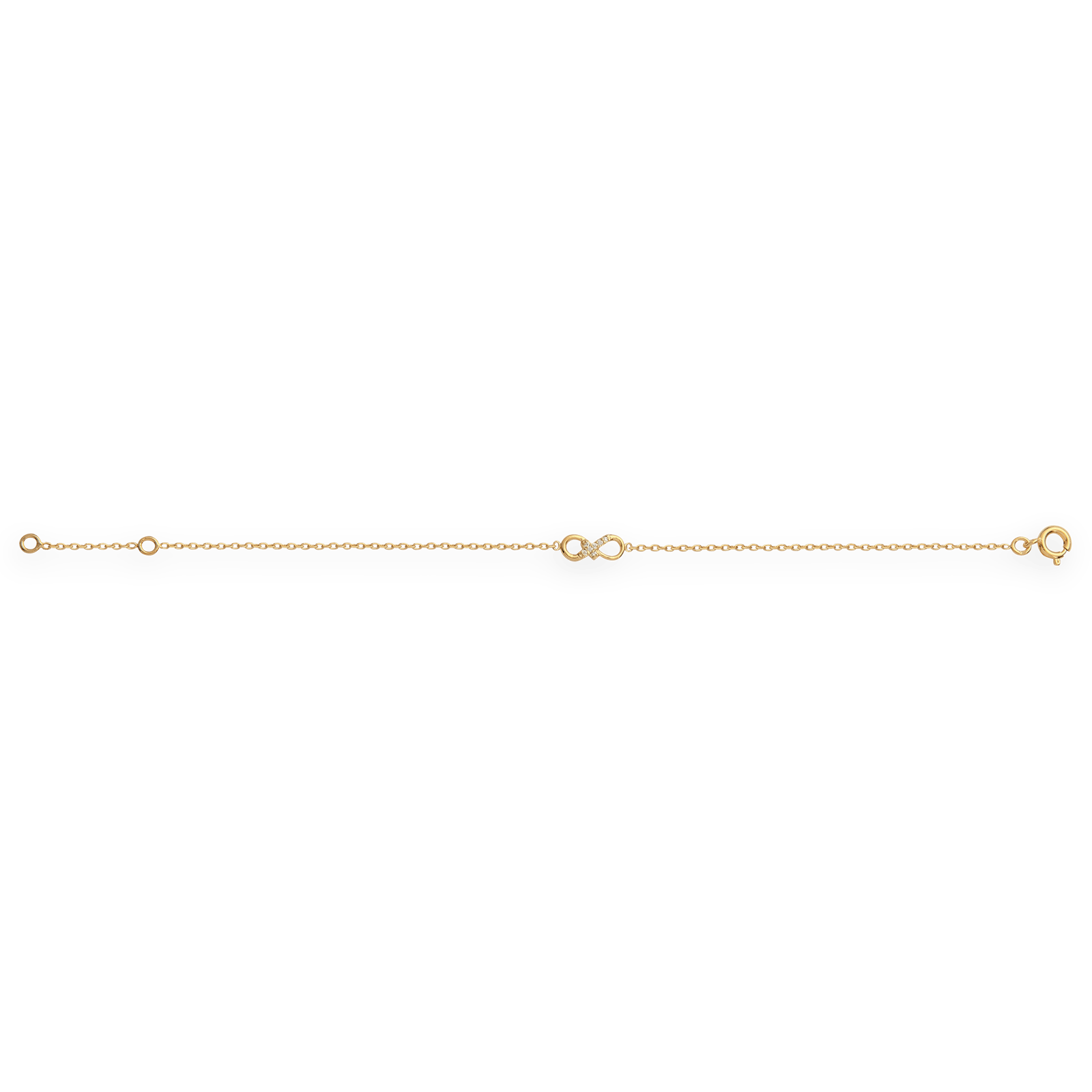 Bracelet Plaqué Or Infini Zirconium