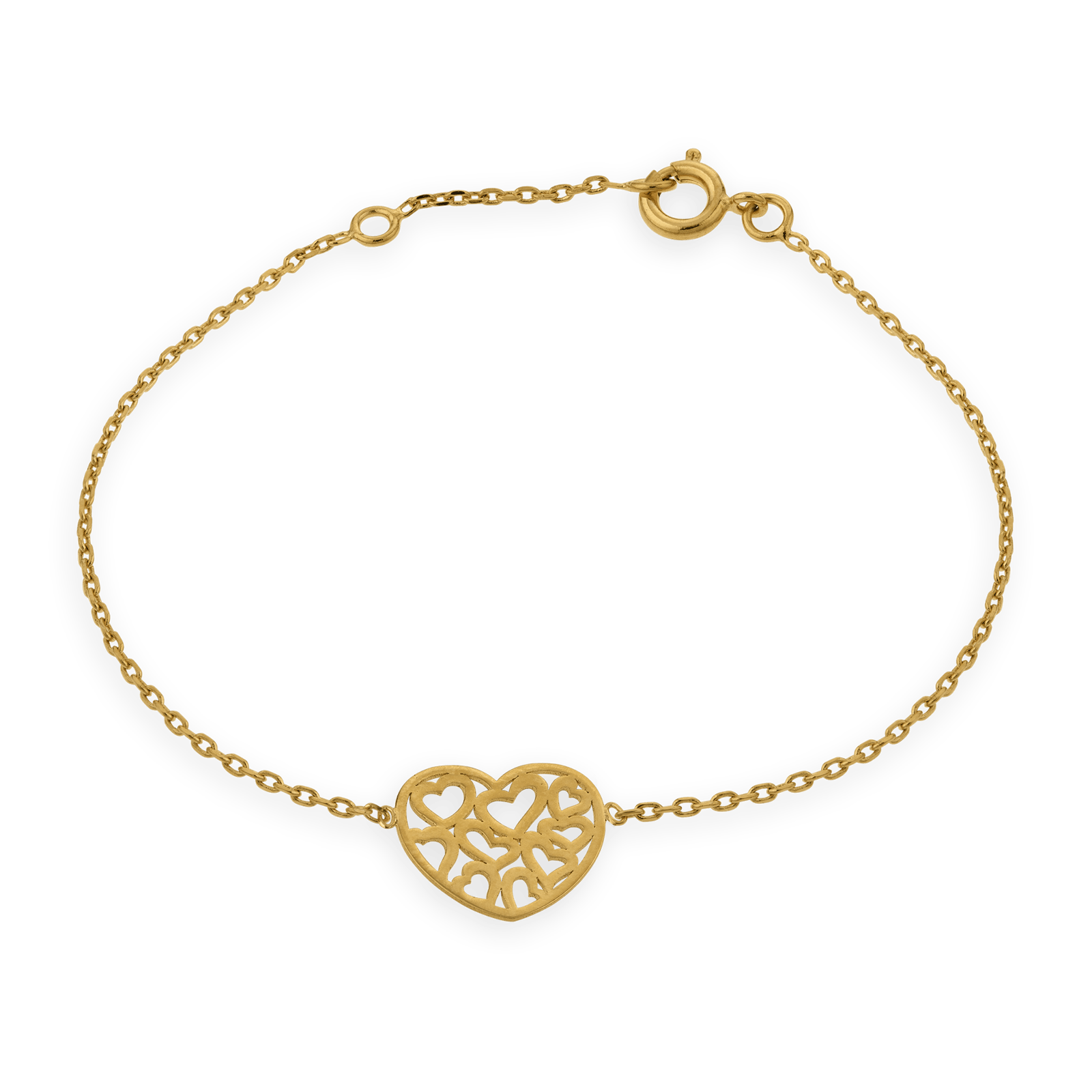 Bracelet Plaqué Or Cœur ajouré