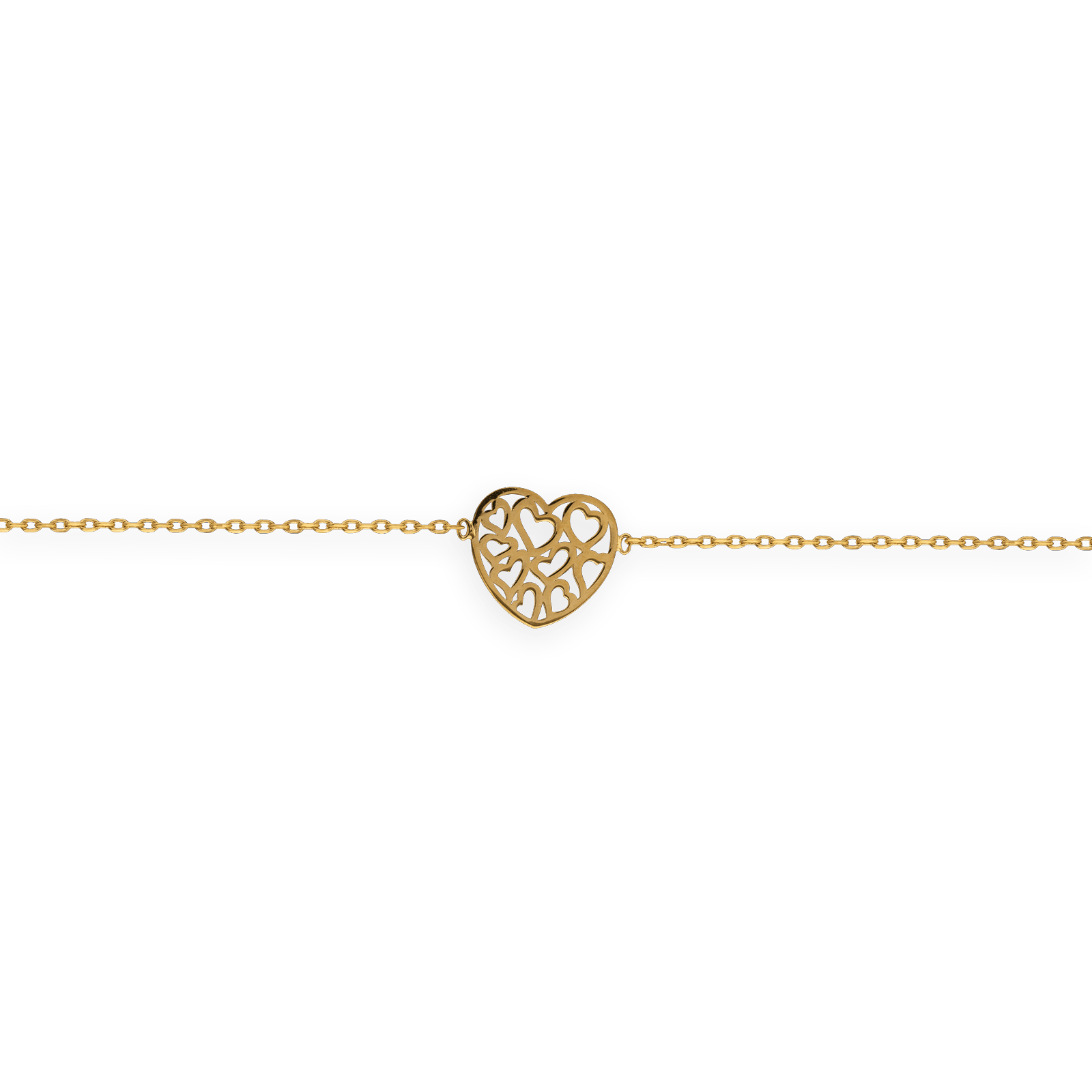 Bracelet Plaqué Or Cœur ajouré