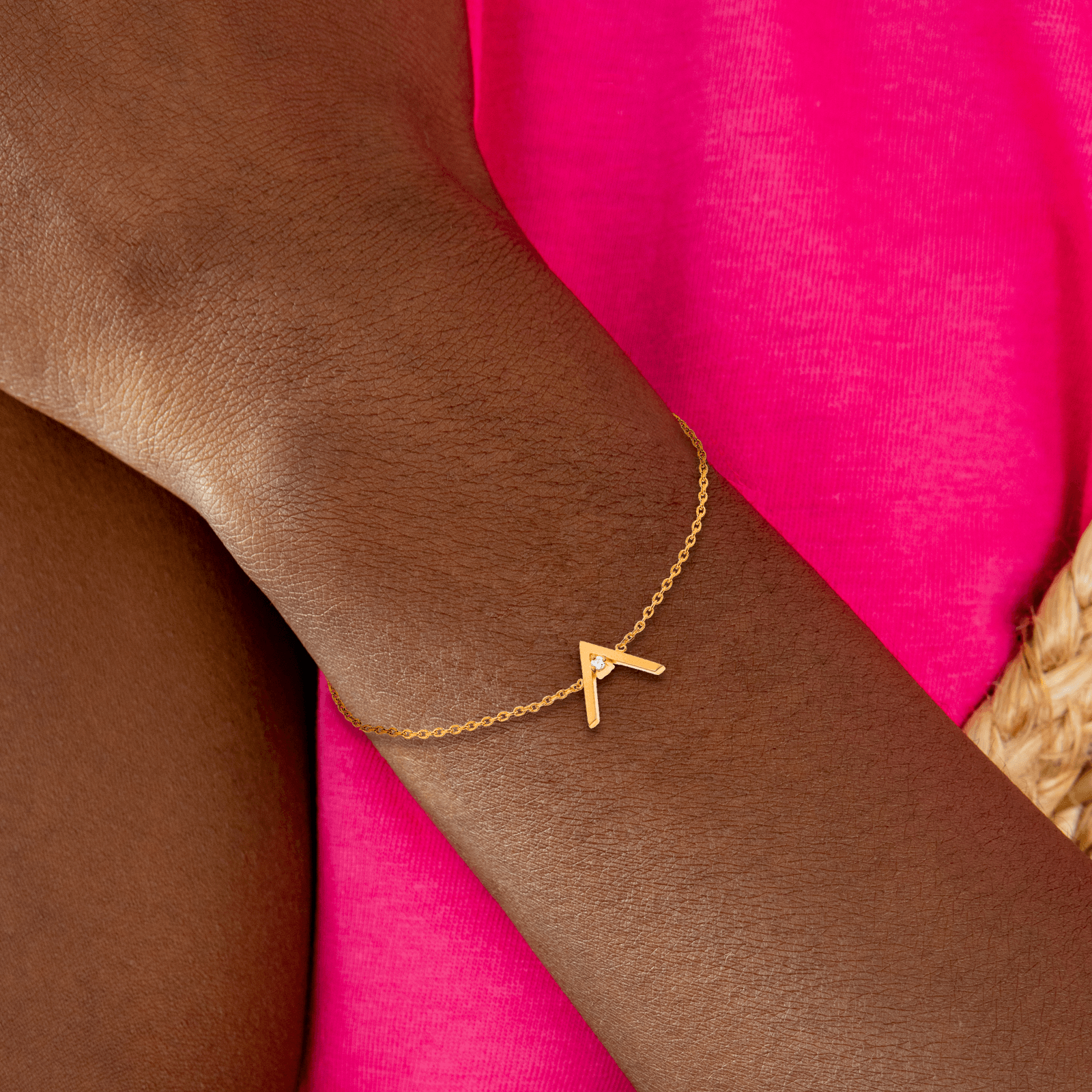 Bracelet forme v 1 Zirconia Cubique 18cm
