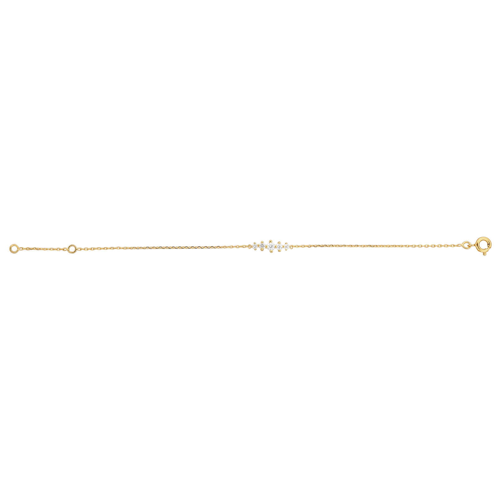 Bracelet Plaqué or 18 centimètres serti 5 OZ