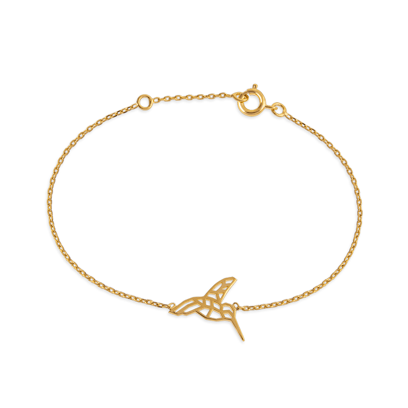 Bracelet Plaqué Or Colibri Origami
