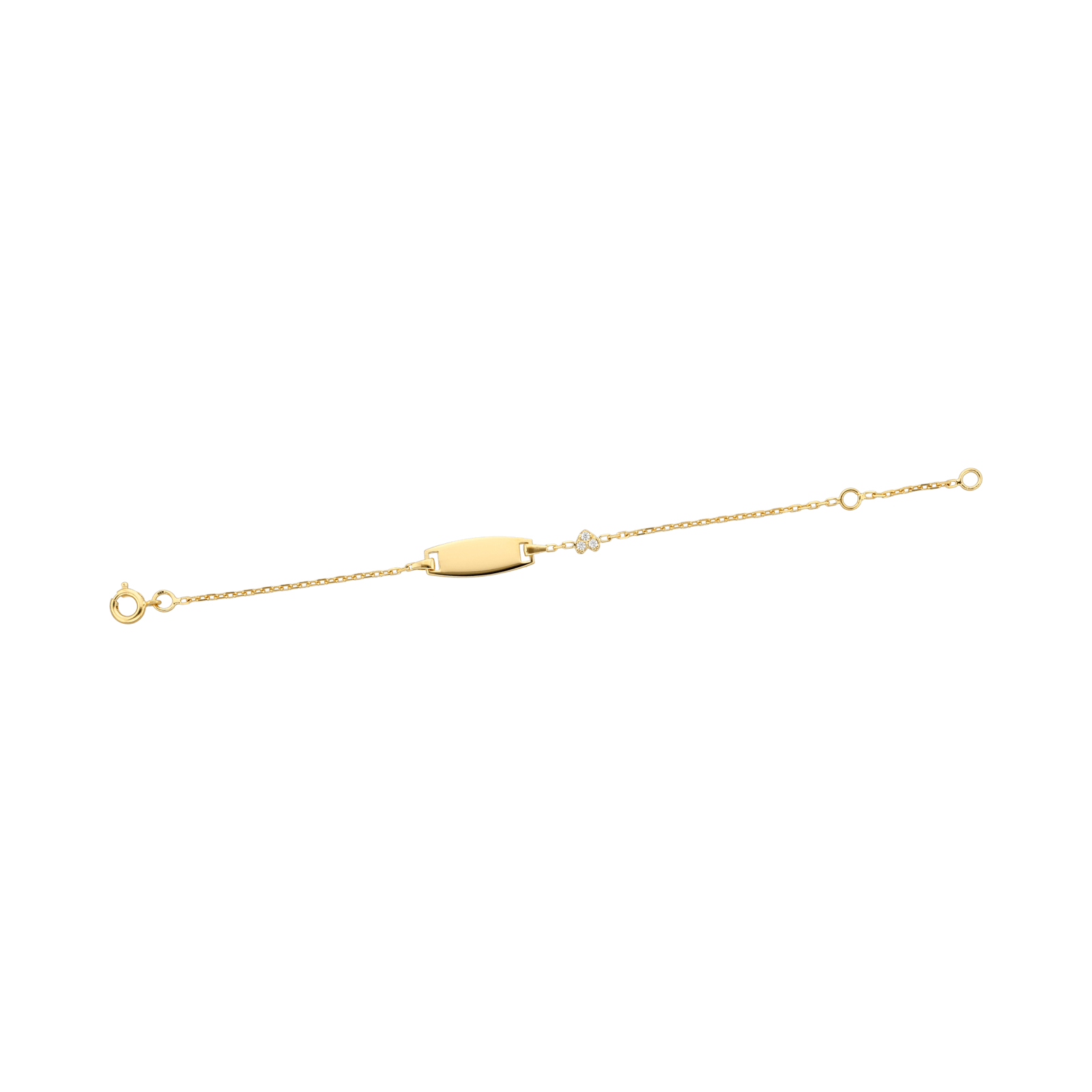 Bracelet Identité Chaîne1.5mm Plaq.7*19mm13A15cmPlaquéOr