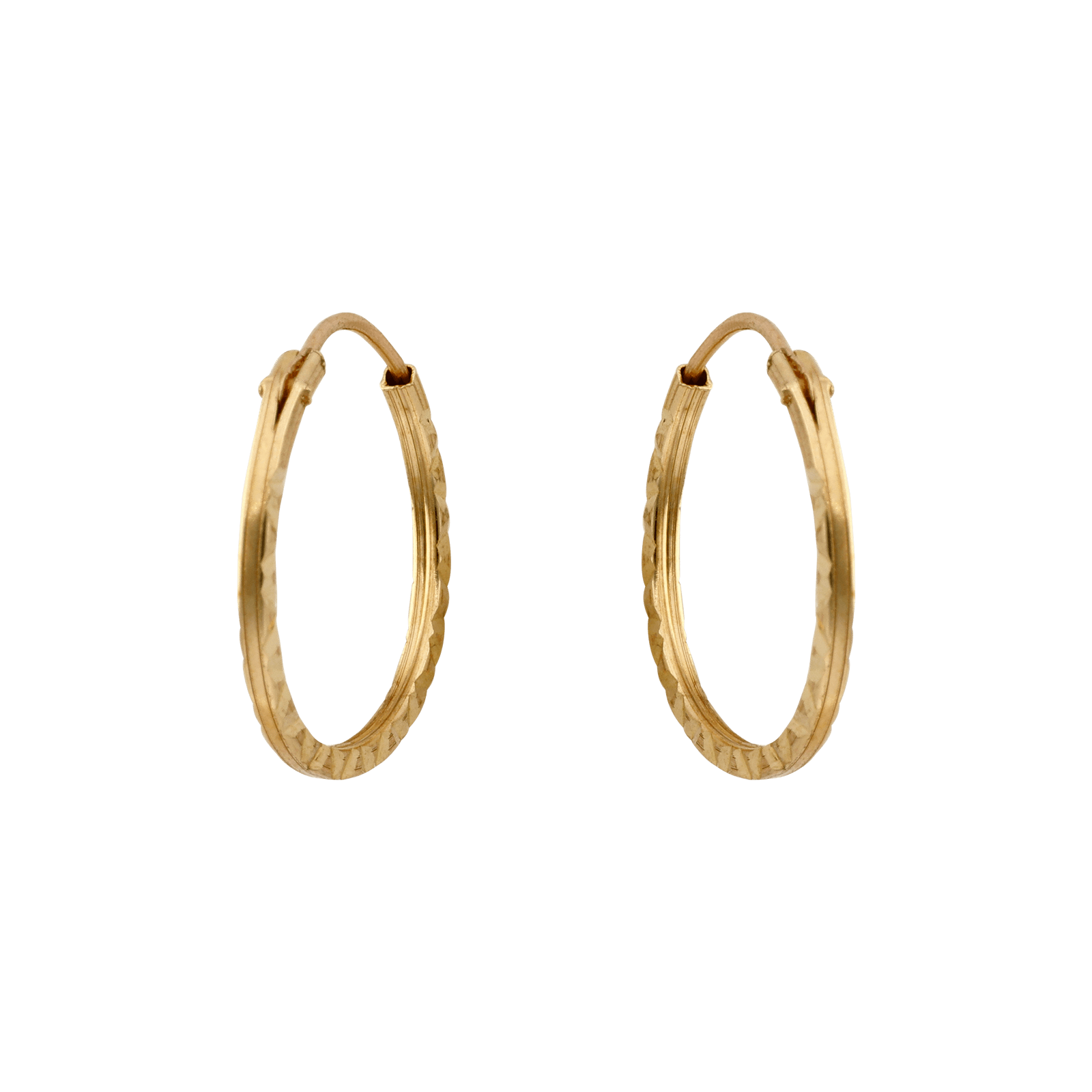 Créoles Diamanté OR375  14mm