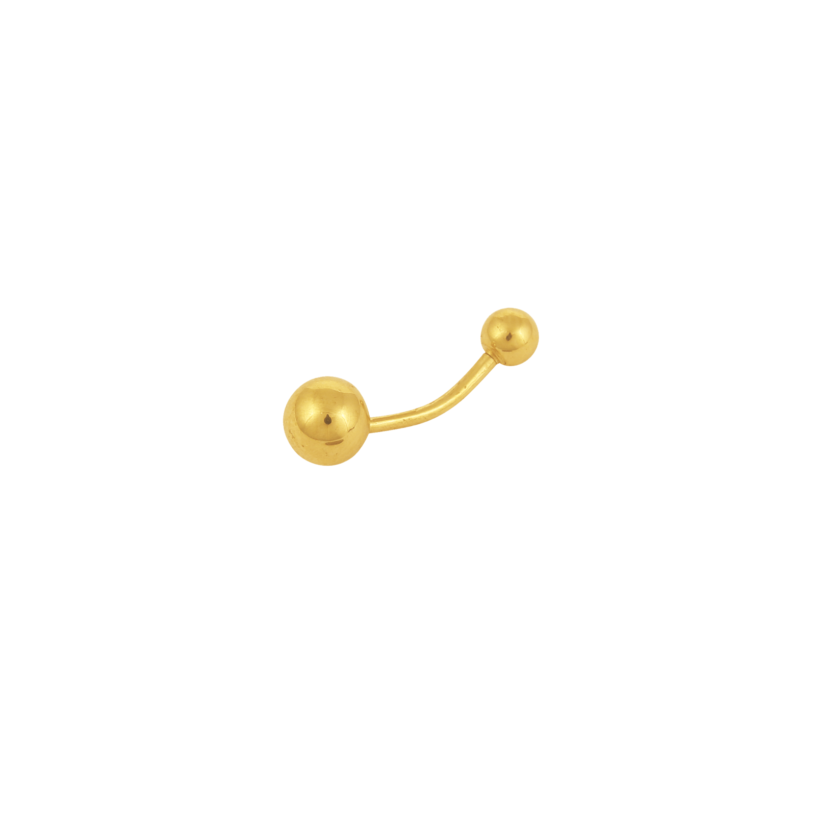 Piercing Nombril Or375 20mm Tige 1.2mm Boules