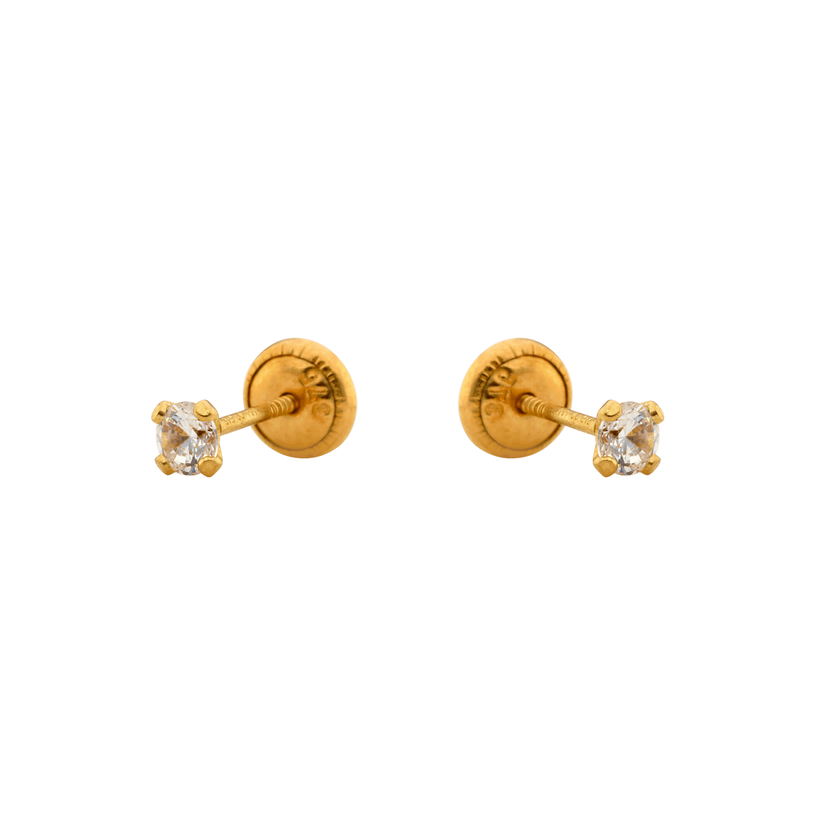 Boucles d'Oreilles vis Oxyde de Zirconium 3 millimètres