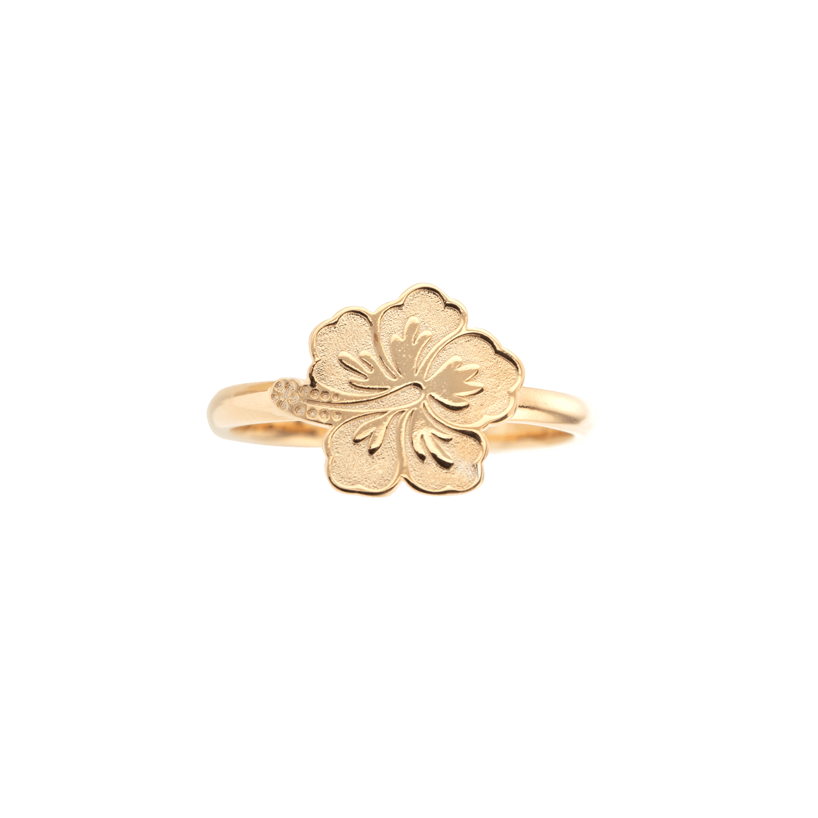 Bague Plaqué Or Hibiscus