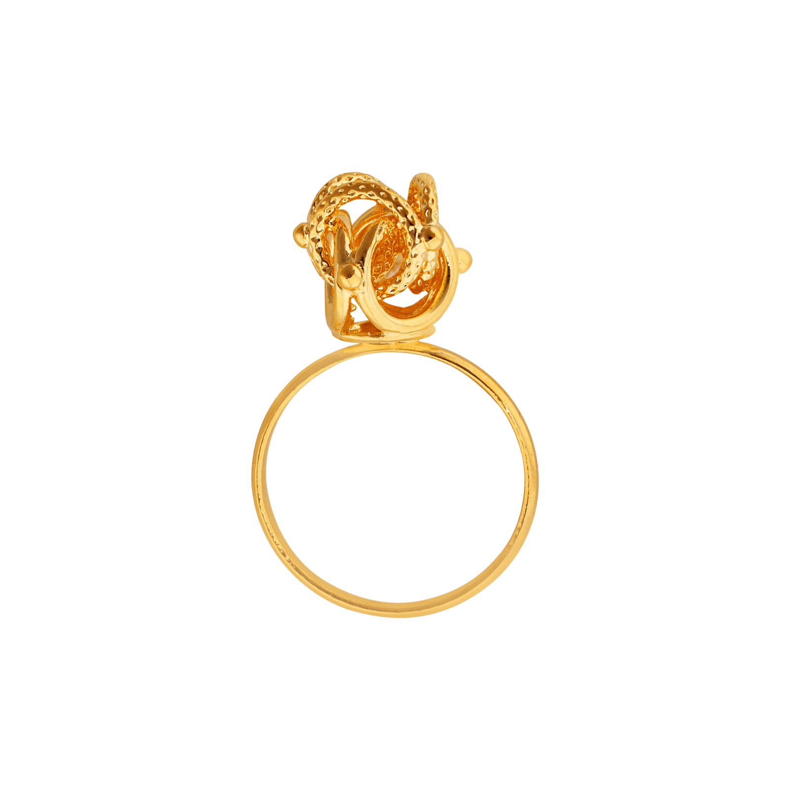 Bague Plaqué or Cyclone Lisse 10 millimètres