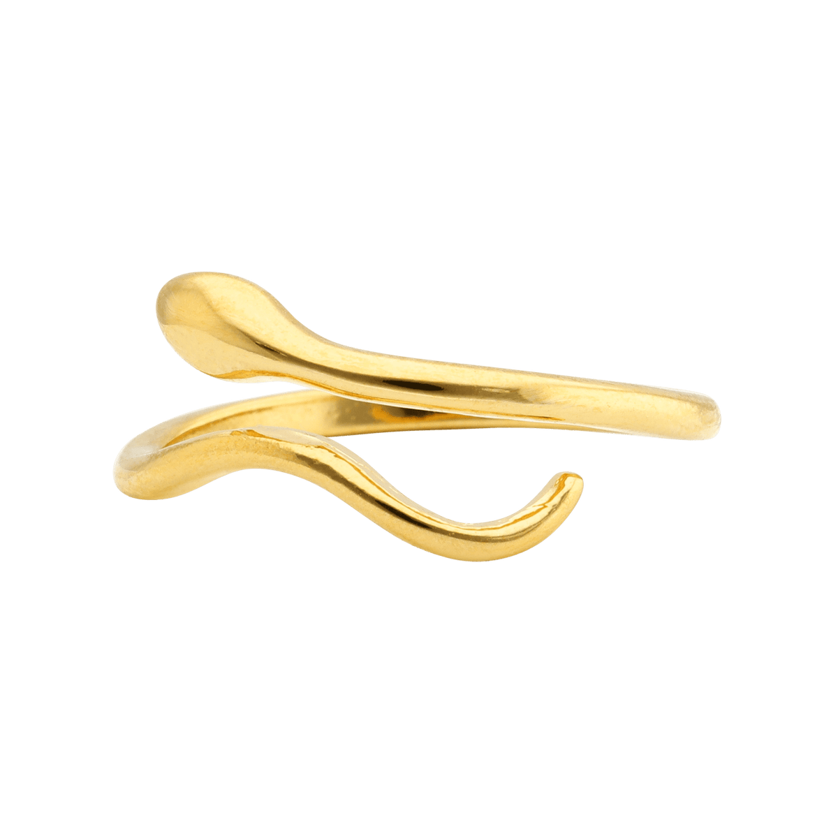 Bague de pied plaqué or - Motif serpent - taille 50