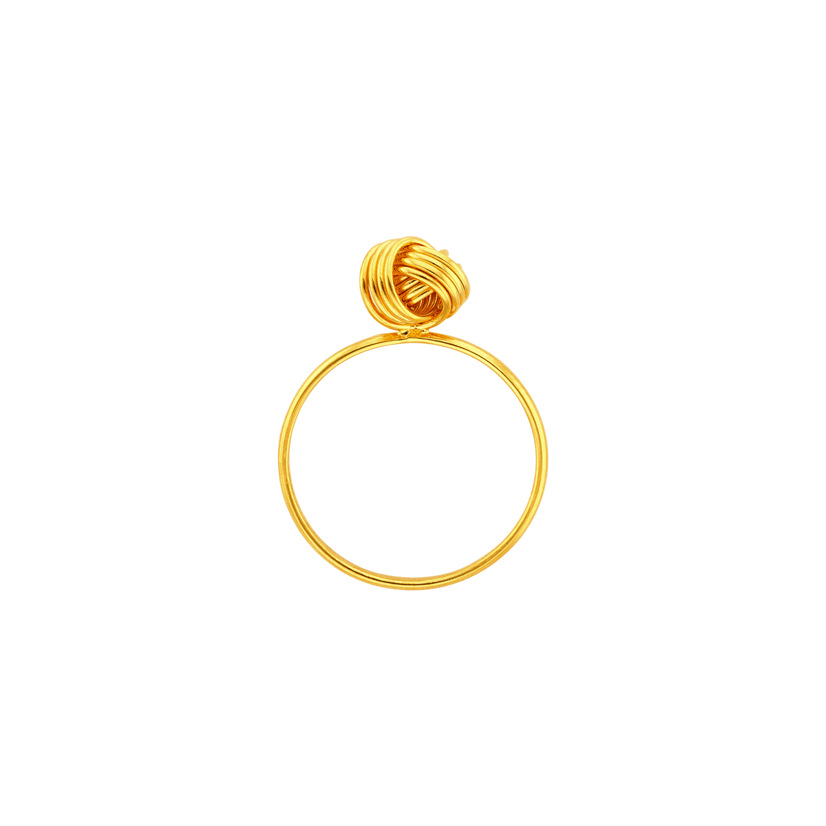 Bague plaqué or nœud — taille 54