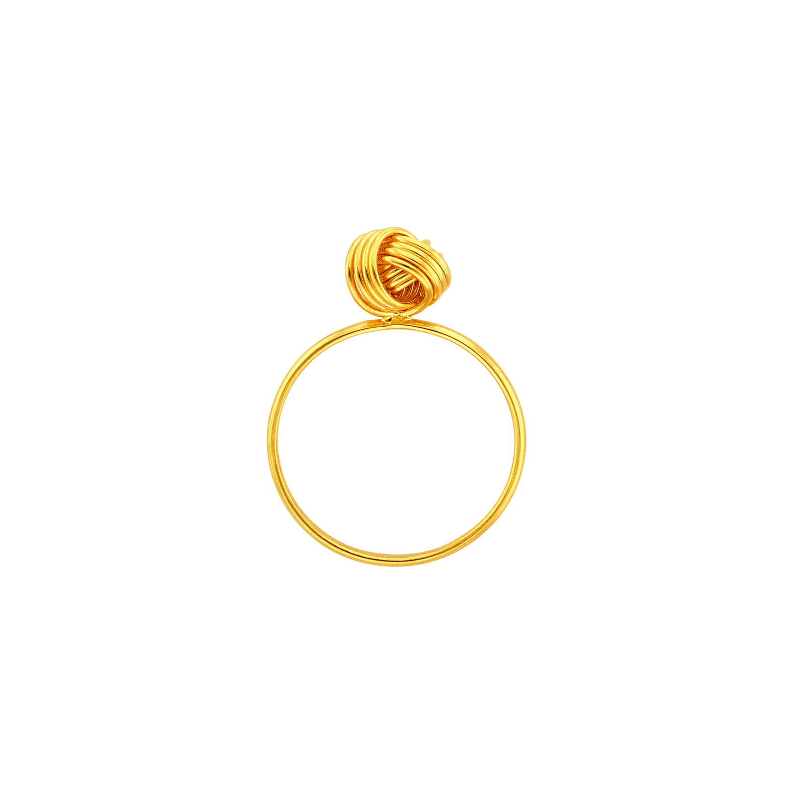 bague Plaque Or noeud