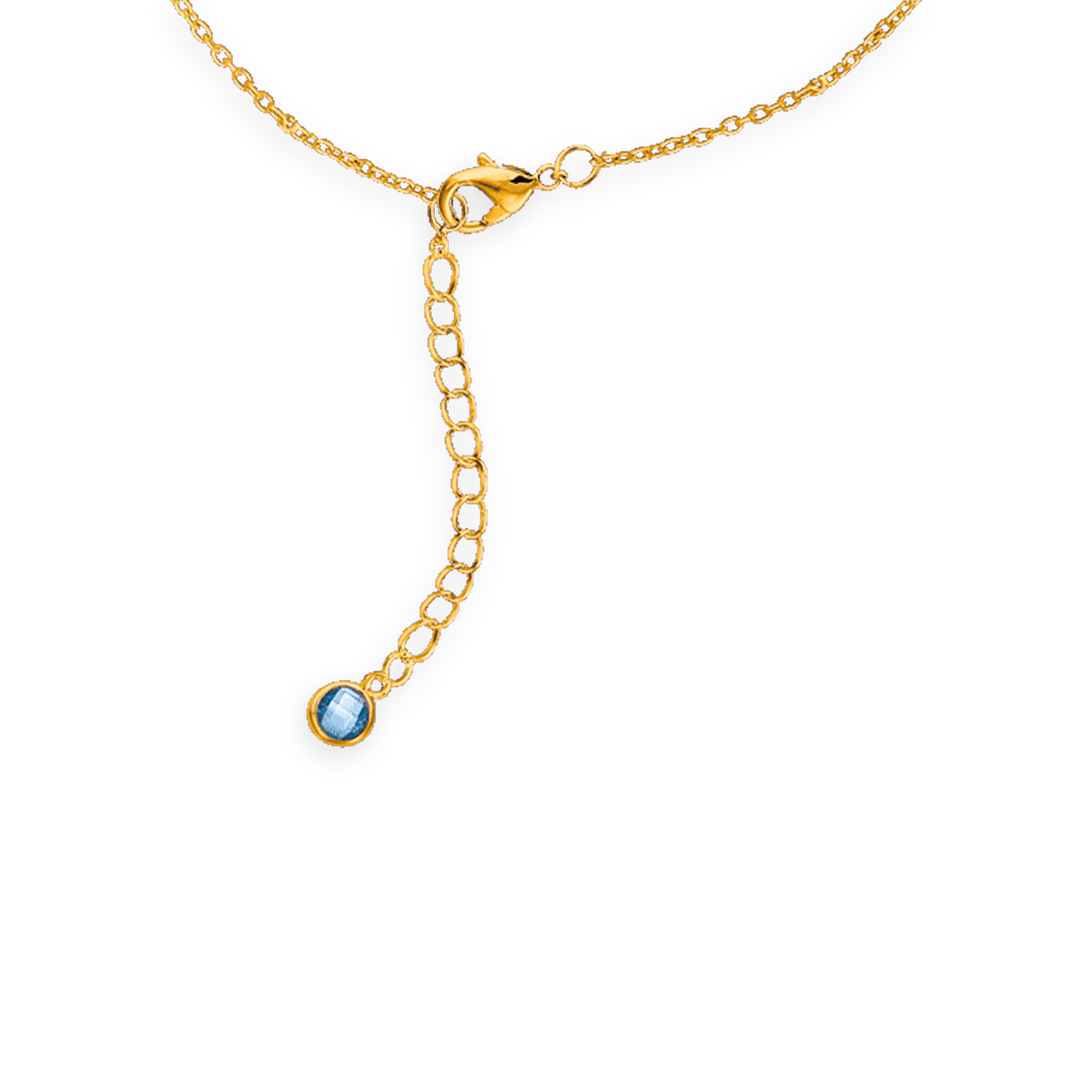 Collier chaîne plaqué or pastille martelées et zirconium teinté