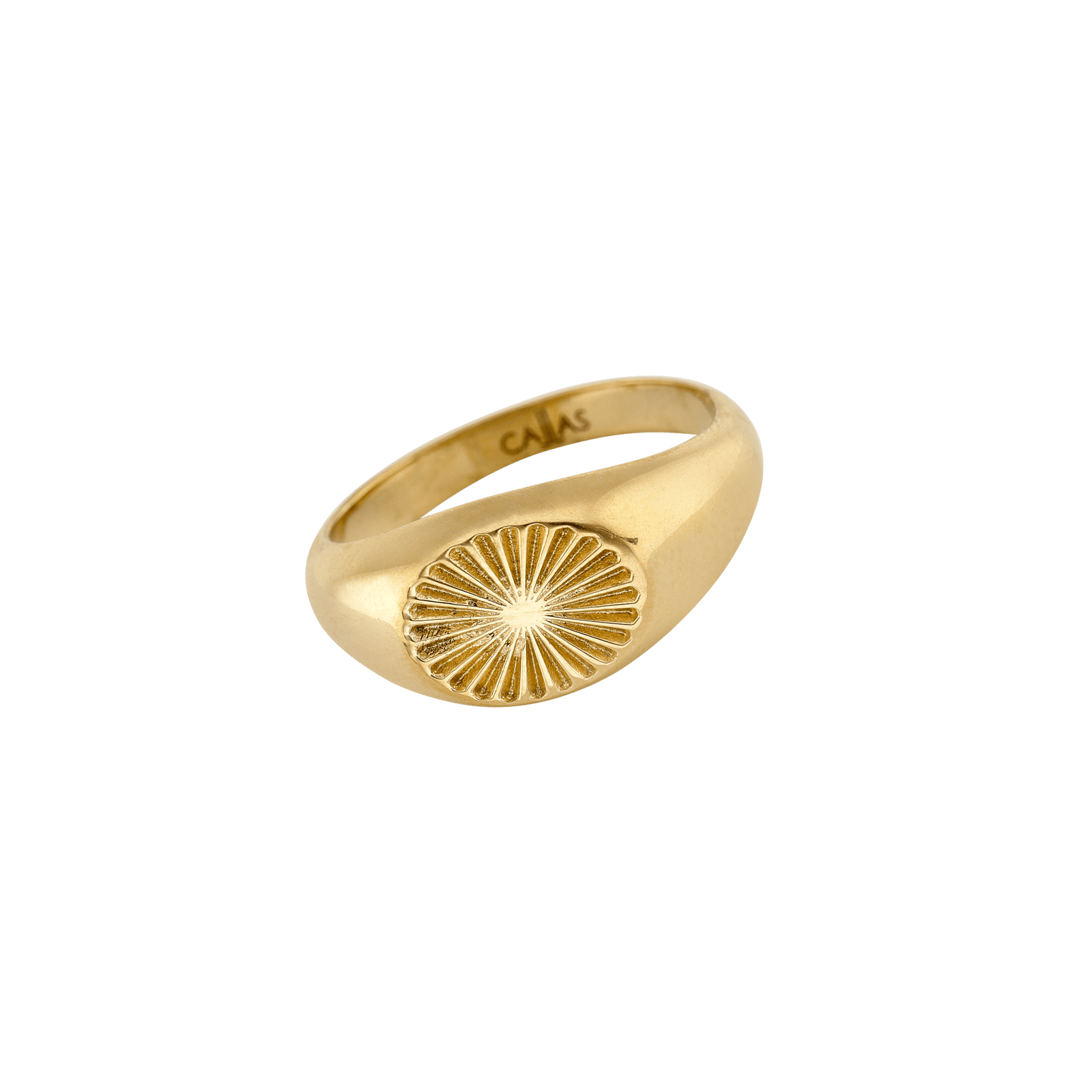 Bague Callas Acier doré imprimé soleil