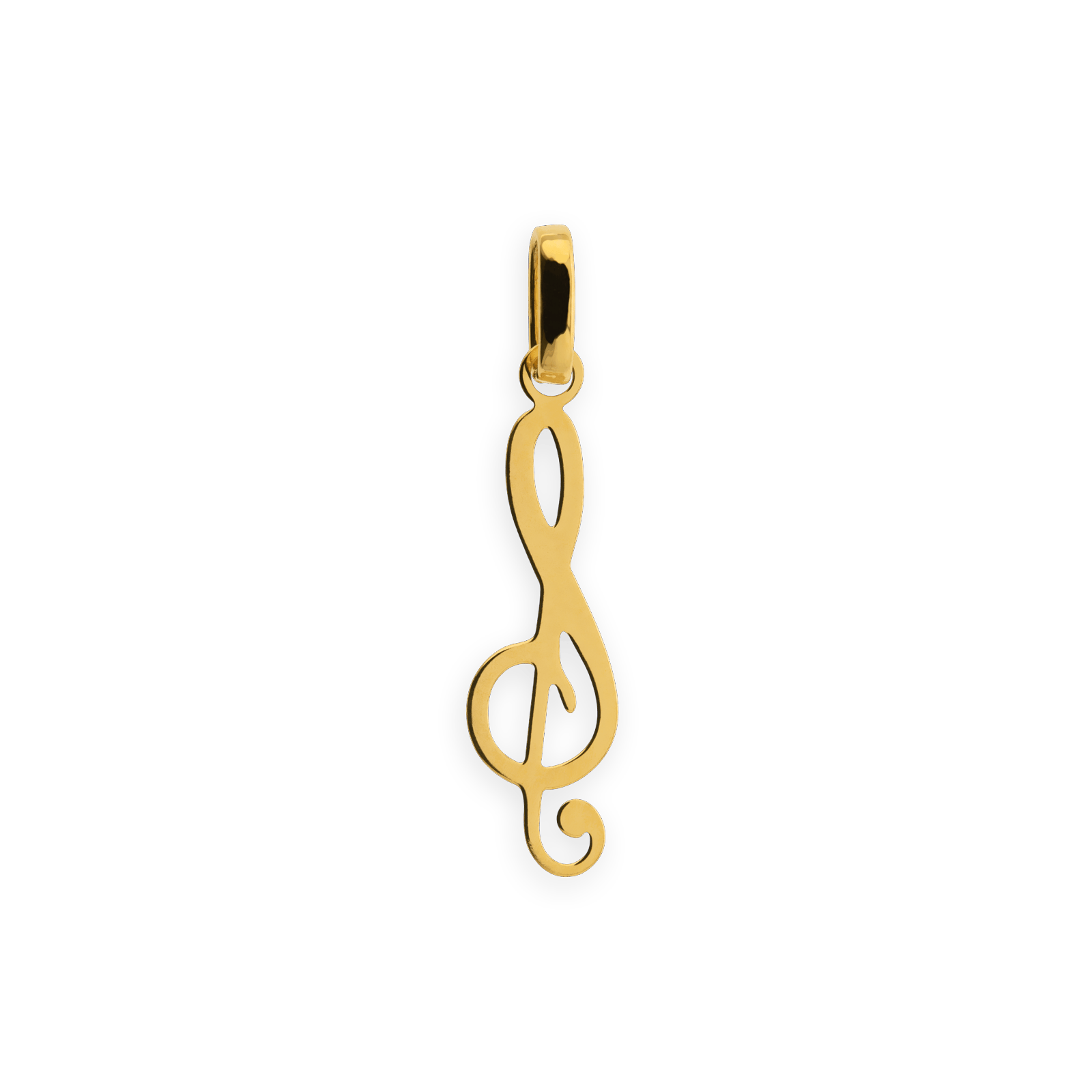 Pendentif Clé de Sol avec bélière Or750