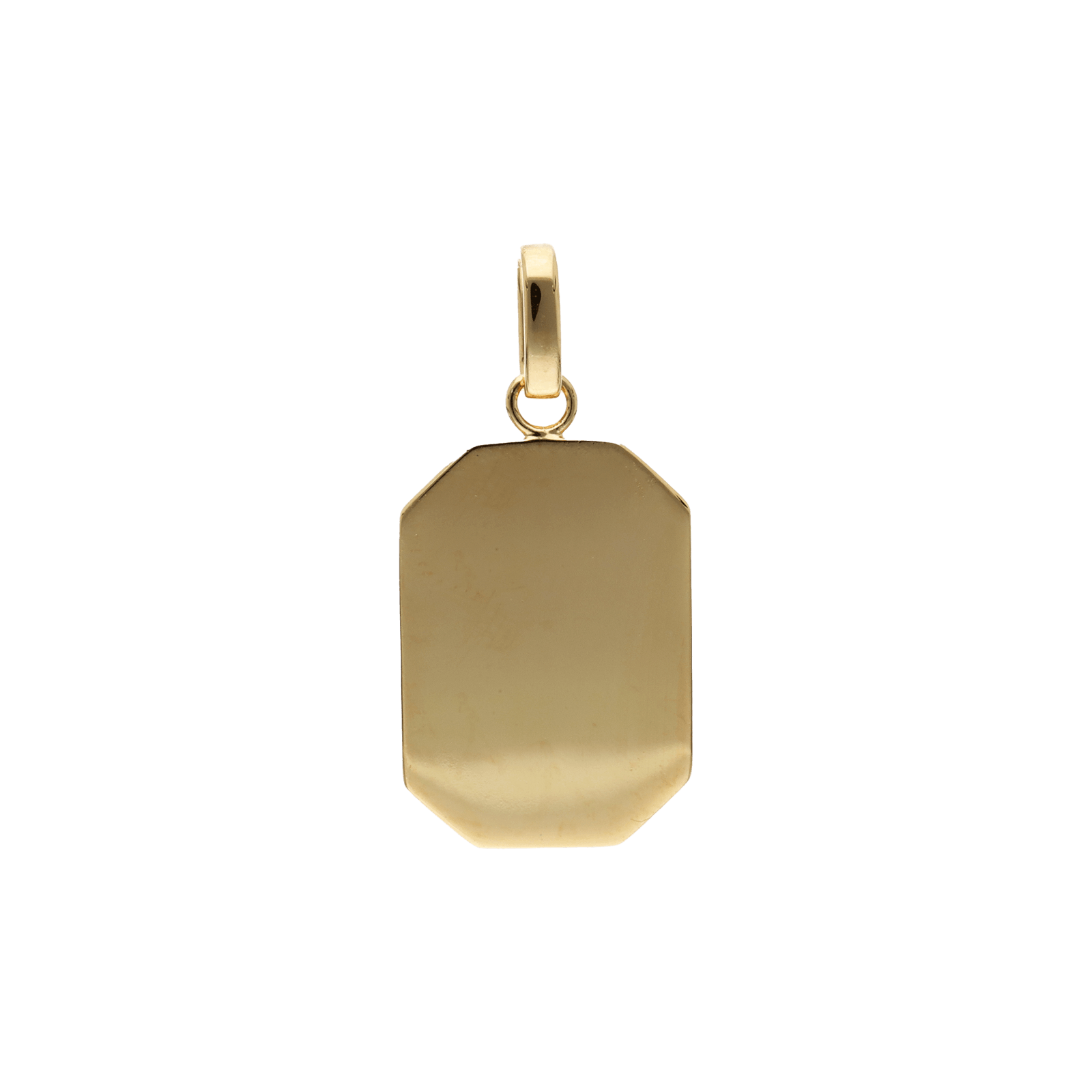 Pendentif Plaqué or plaque rectangle lisse