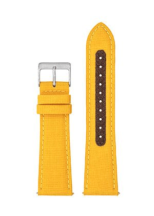 bracelet recycle jaune bcle chromee - 24mm
