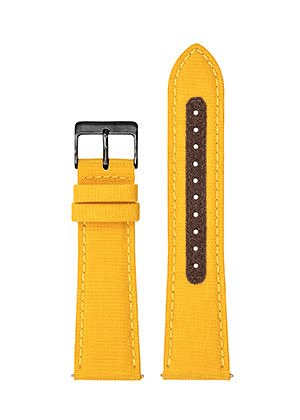 bracelet recycle jaune bcle noire - 24mm