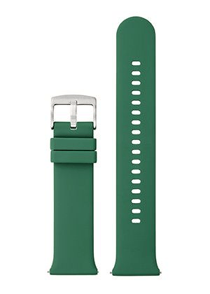 bracelet silicone vert boucle chromee - 24mm
