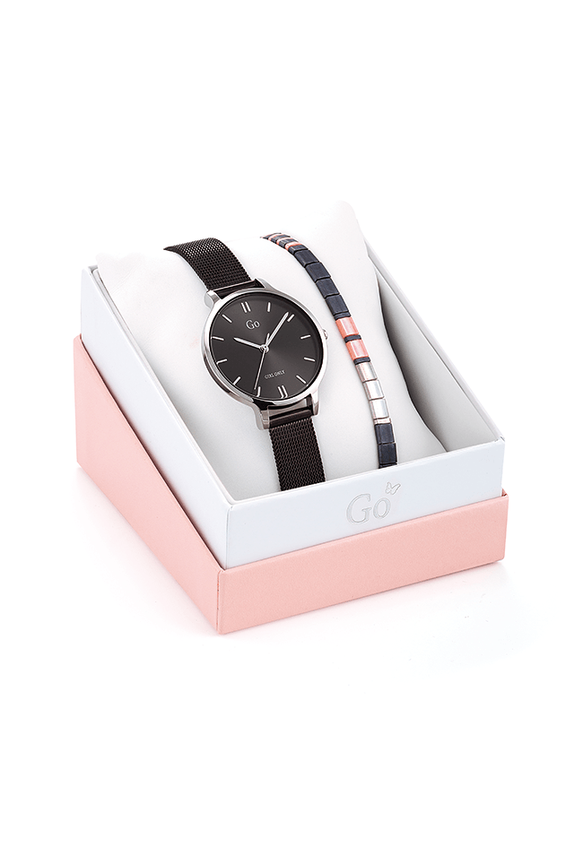 coffret dame montre gold