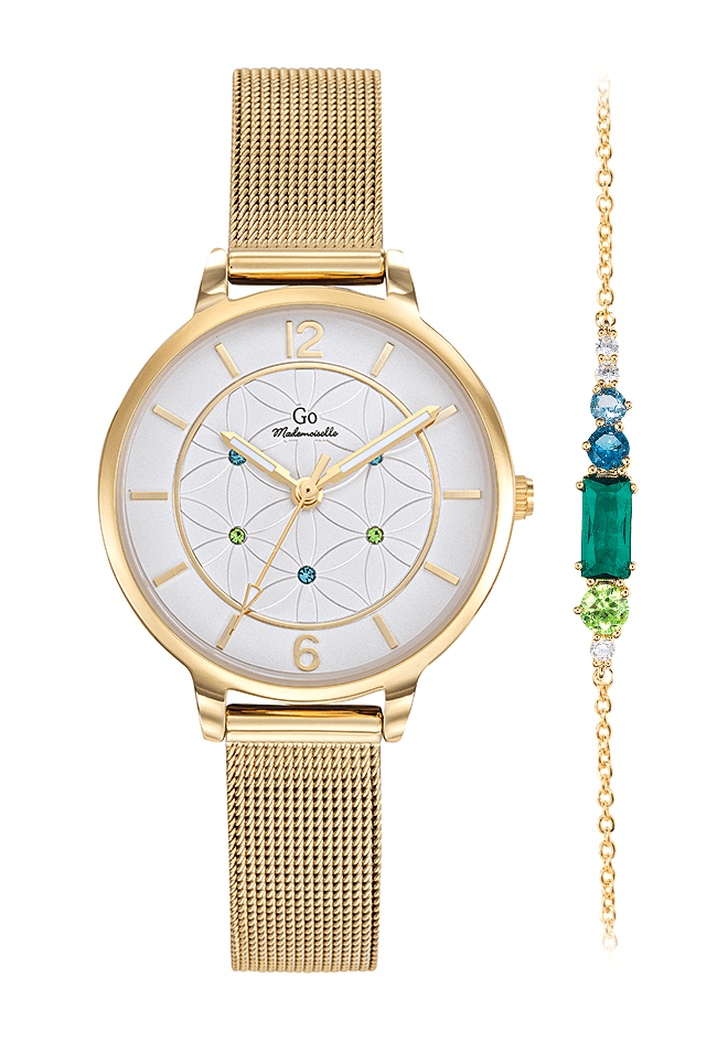 coffret dame montre gold