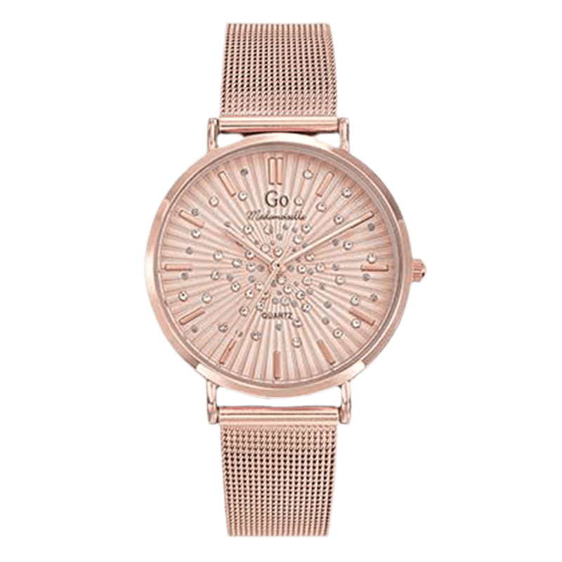 Montre Femme Boîtier Doré rose Bracelet Métal Doré rose – 695639
