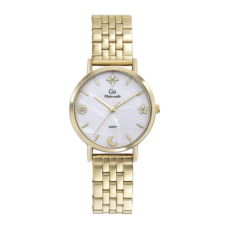 Montre Femme Boîtier Doré Bracelet Métal Doré – 695649
