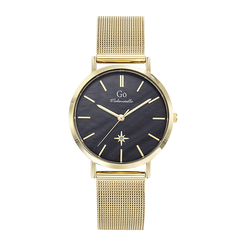 Montre Femme Boîtier Doré Bracelet Métal Doré – 695655