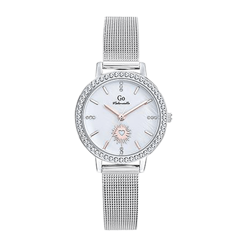Montre Femme Boîtier Argenté Bracelet Métal Argenté – 695665