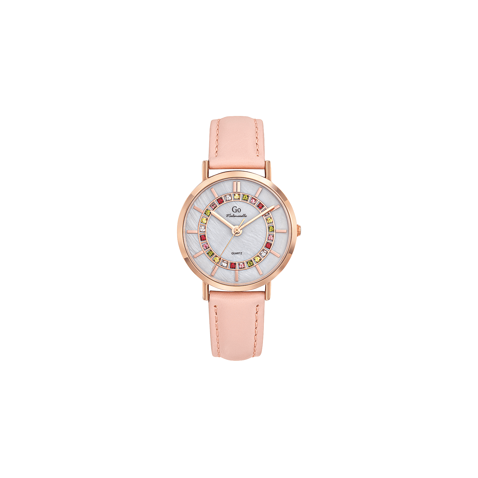 Montre GO Femme Mademoiselle Cuir Rose