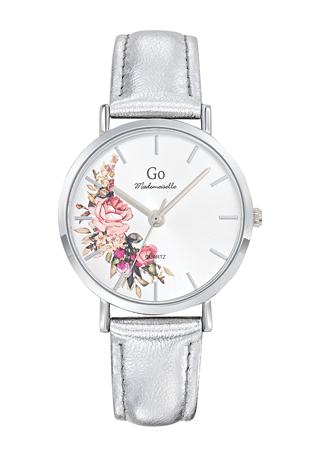 Montre Femme Boîtier argenté bracelet cuir argenté - 699596