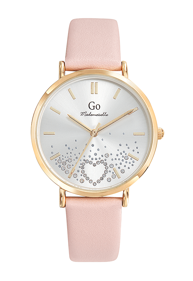 Montre Femme Boîtier Argenté Bracelet Cuir Orange – 699624