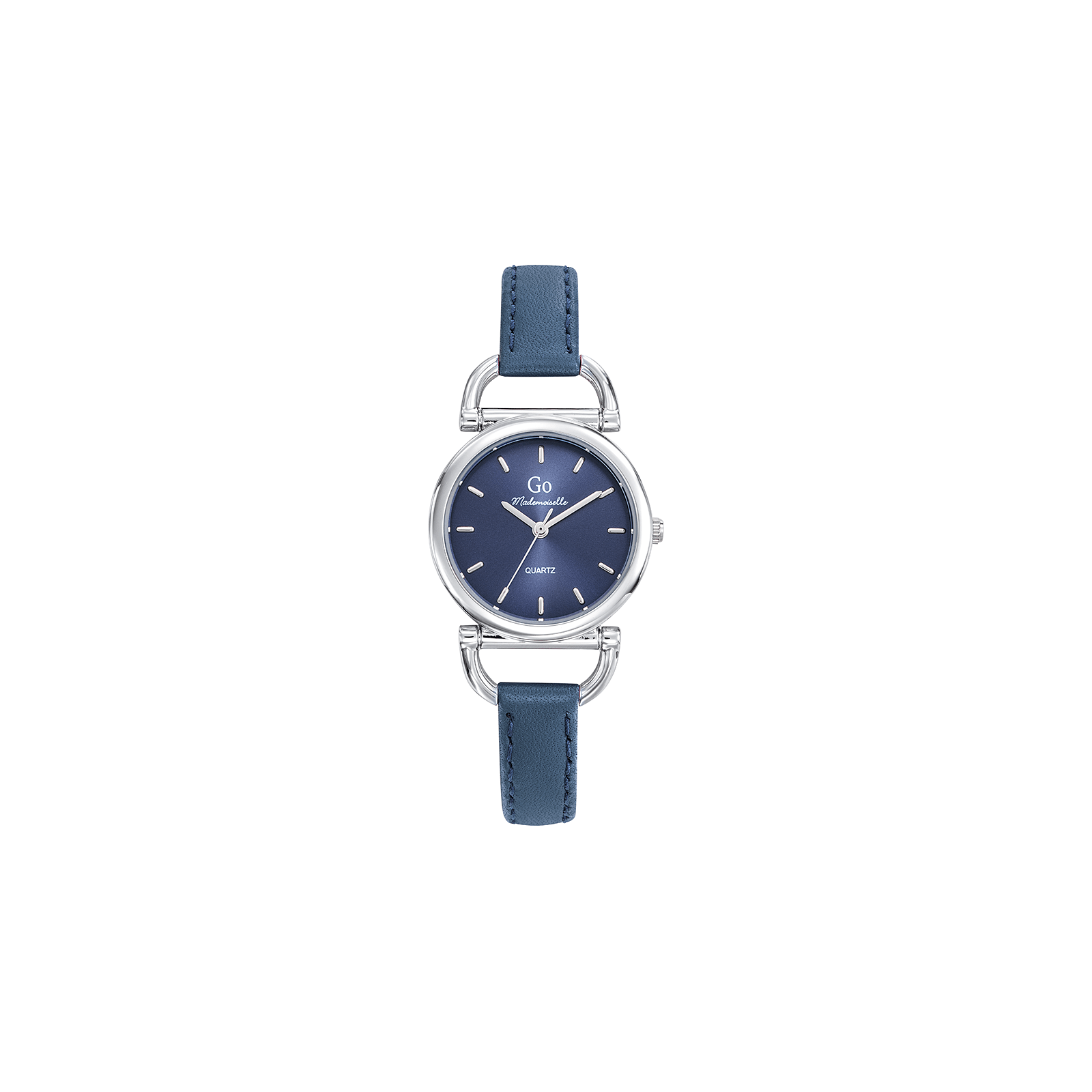 Montre Go Quartz cuir bleu