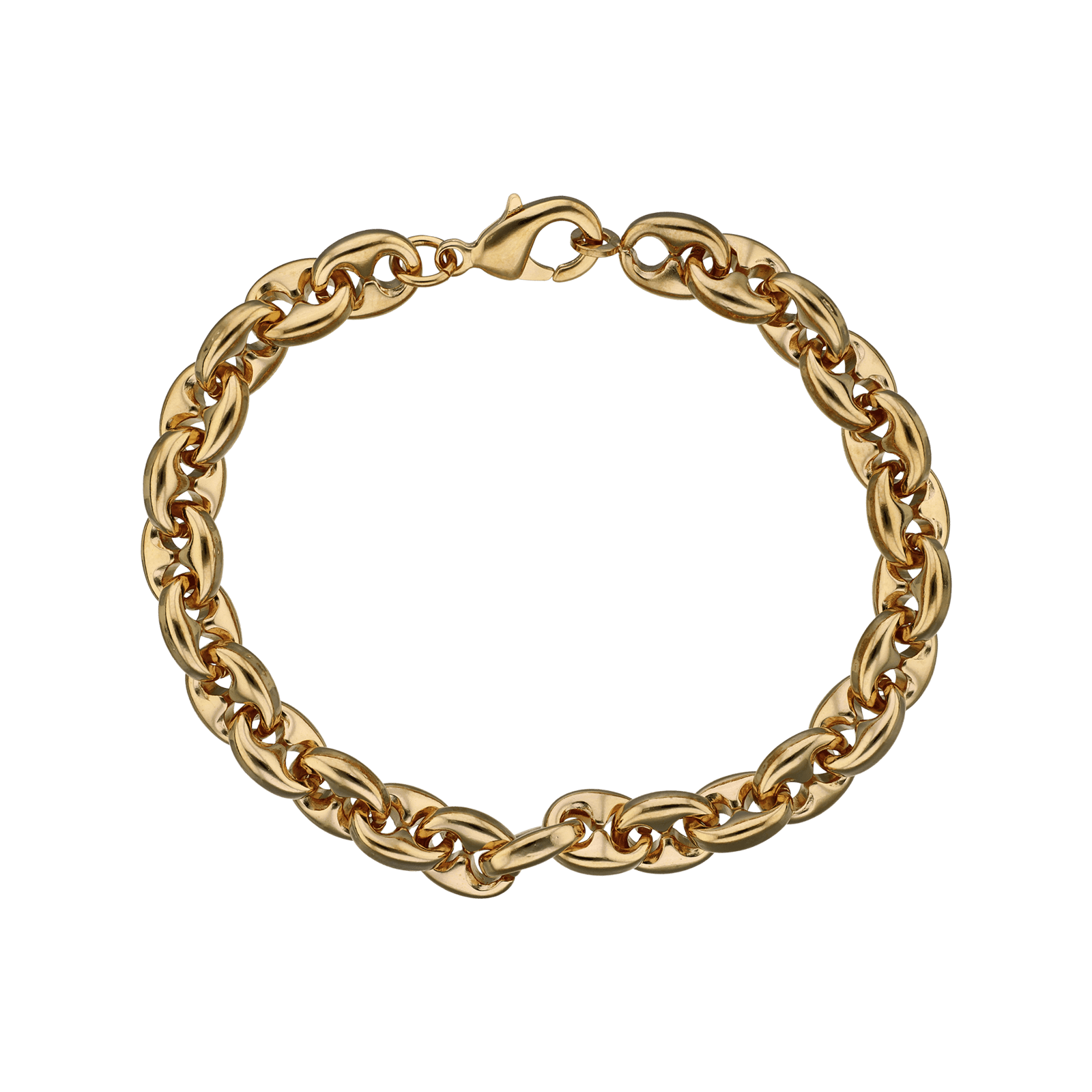 Bracelet plaqué or grain de café