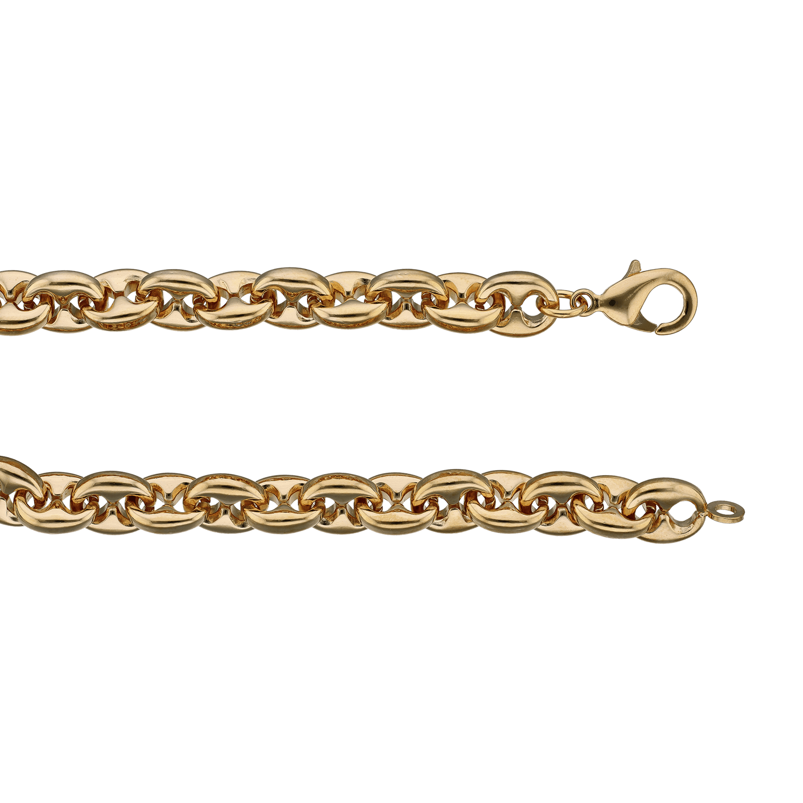 Bracelet plaqué or grain de café