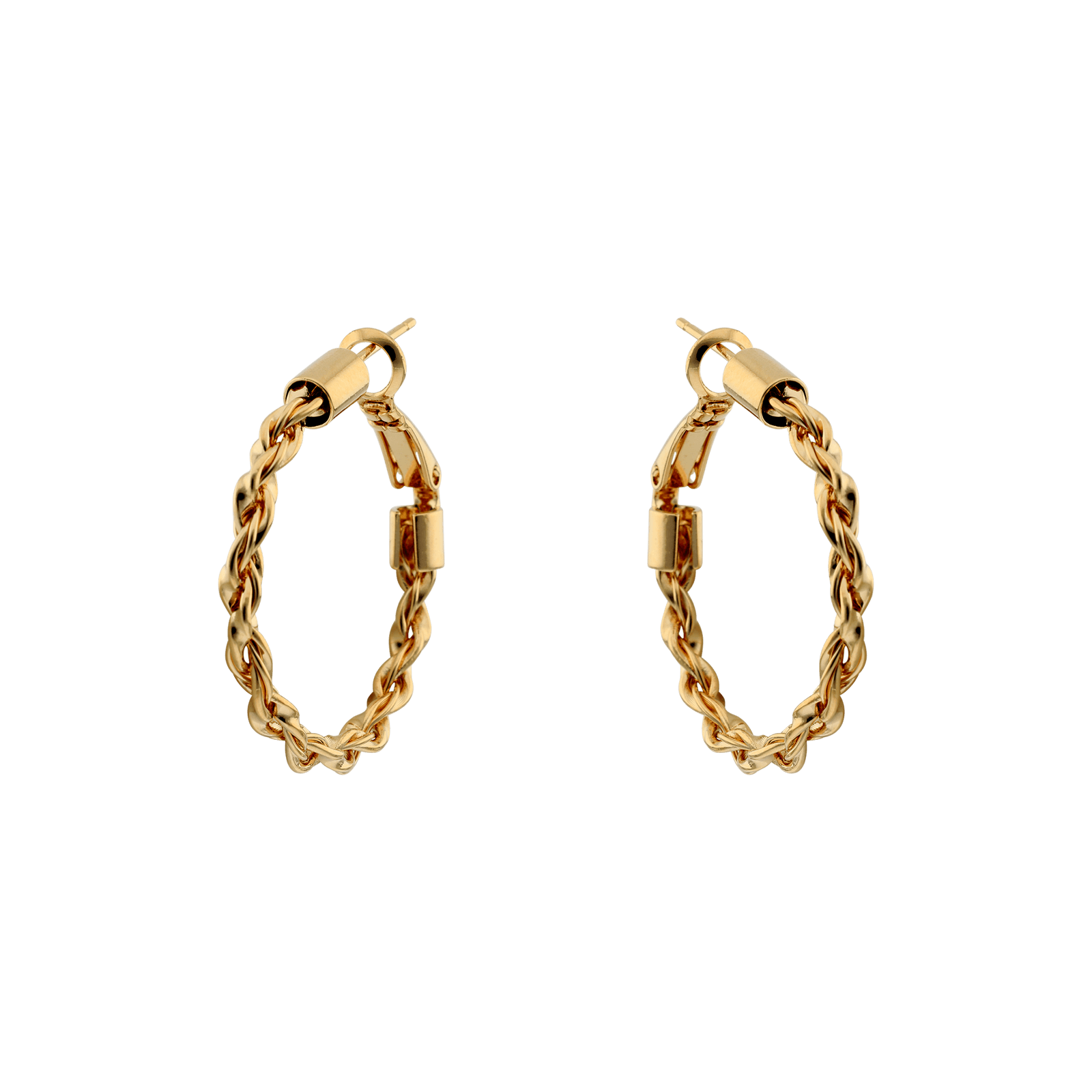 Créoles plaqué or tresse
