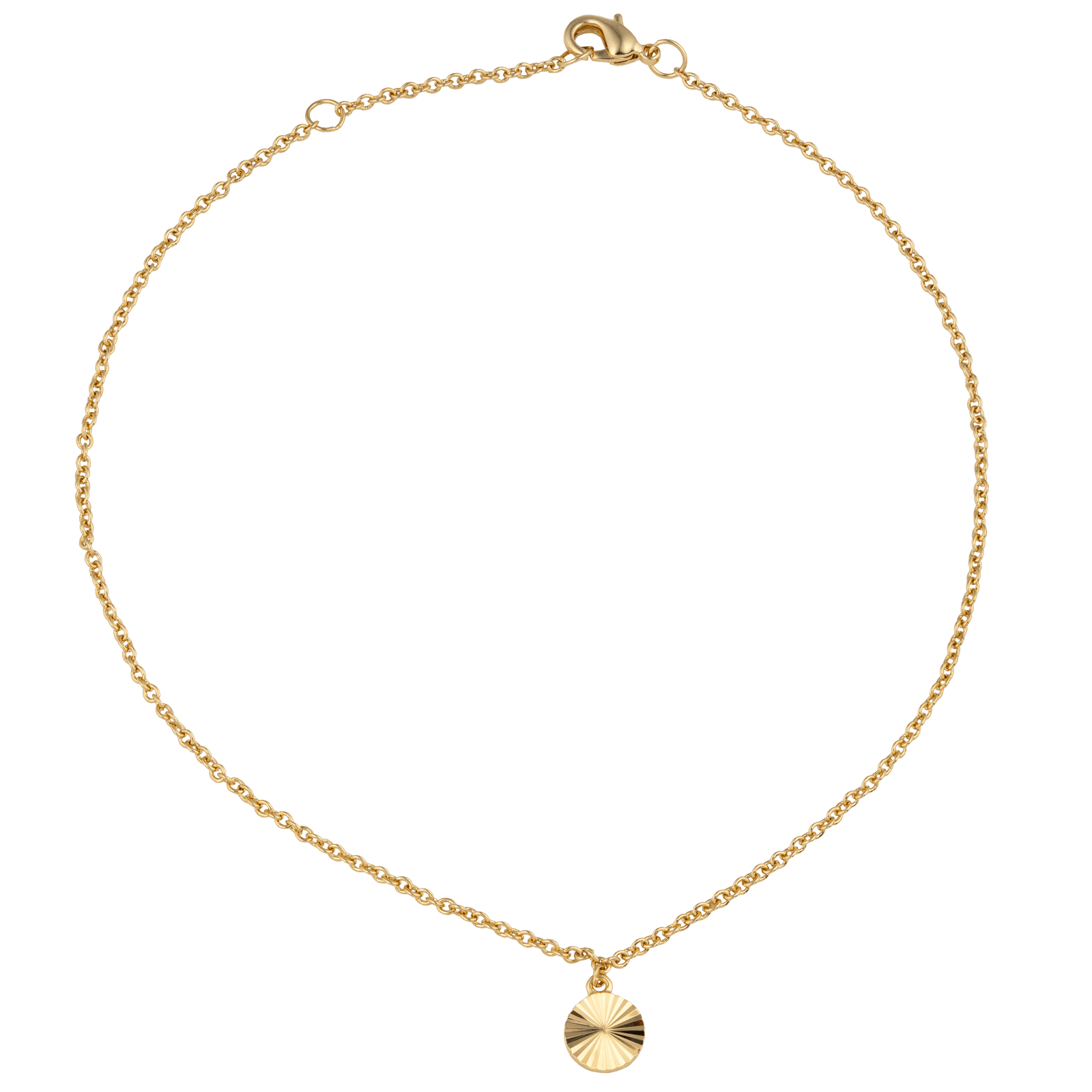 chaîne cheville forme ronde diamanté 23 plus 2 centimètres