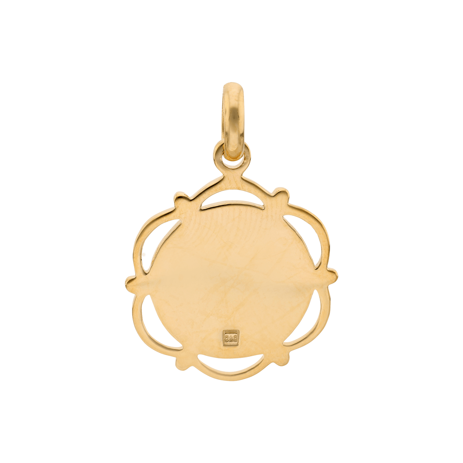 Médaille plaqué or Vierge ronde