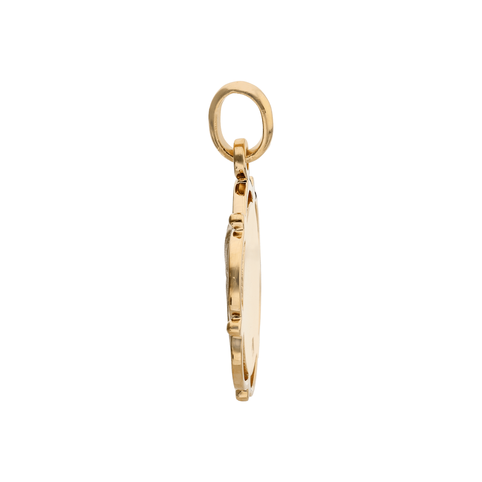 Médaille plaqué or Vierge ronde