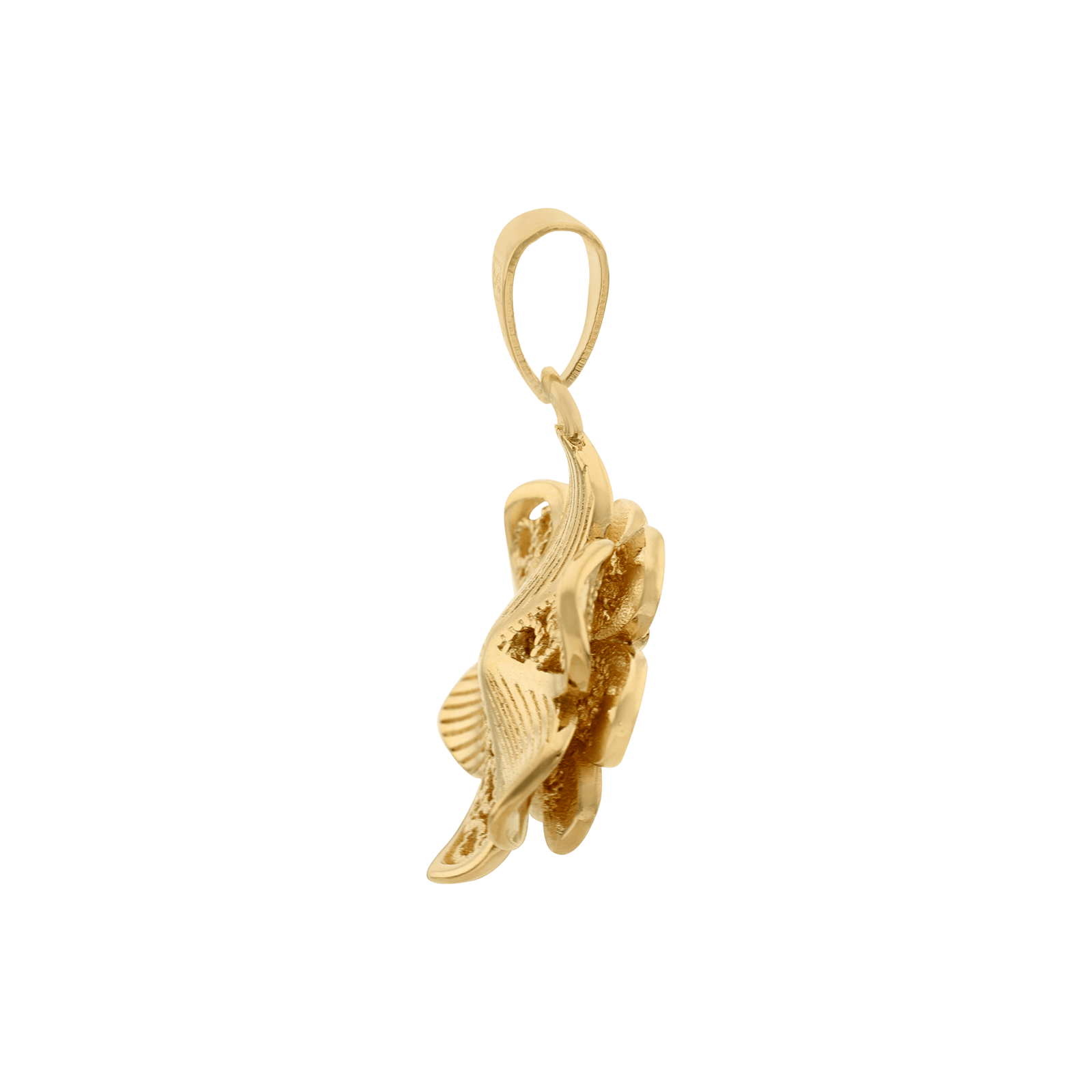 Pendentif plaqué or fleur