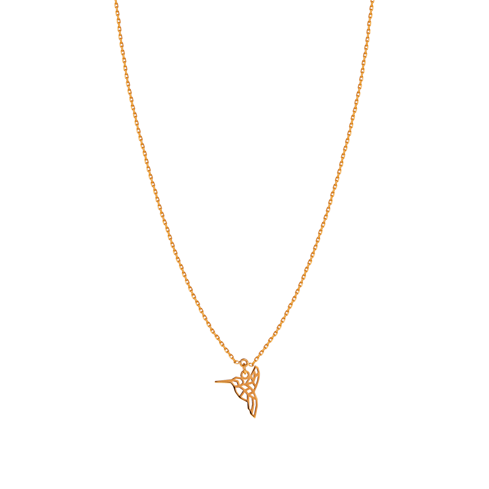 Chaîne De Taille 80A95cm Plaqué Or Colibri