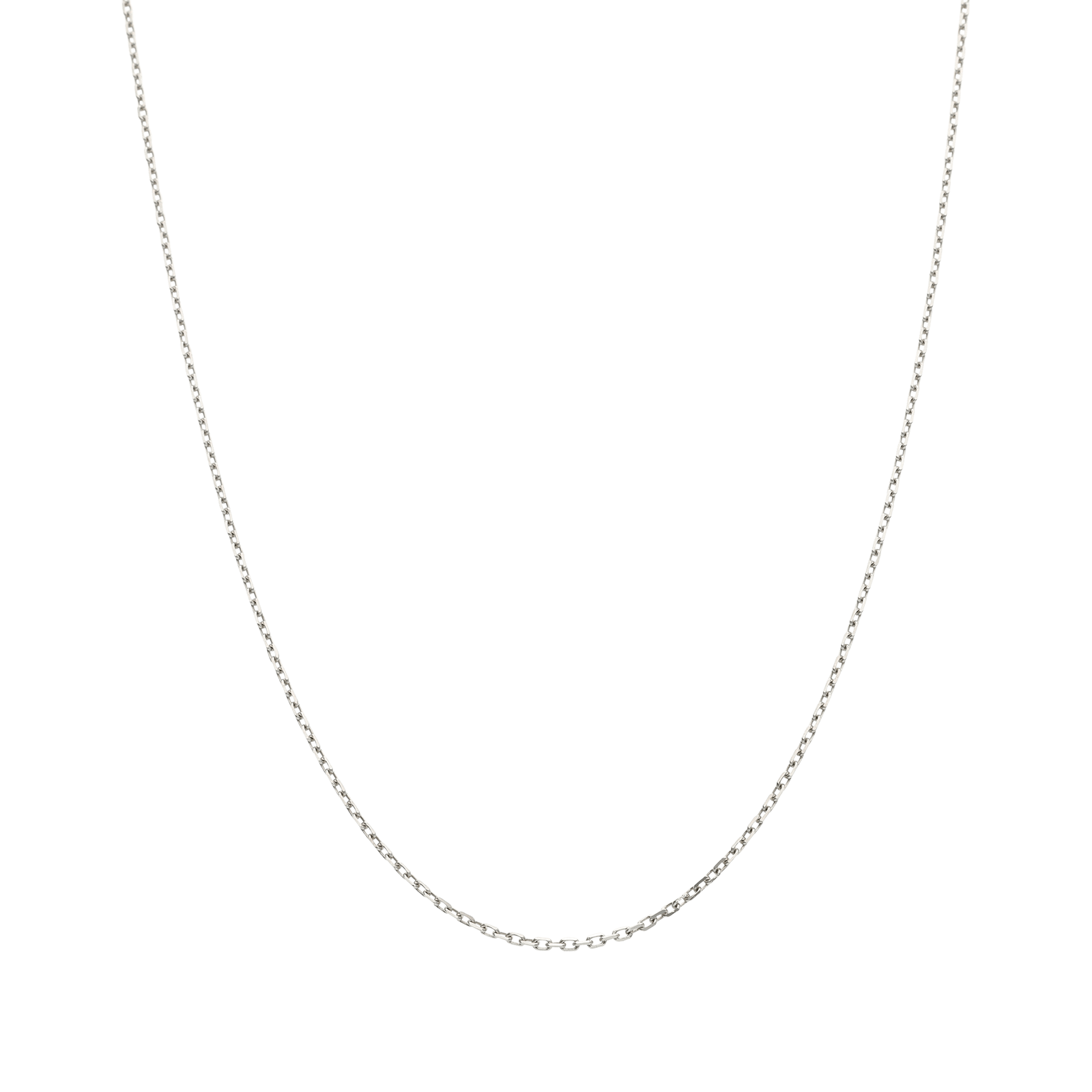 Collier Forçat rhodié 50 centimètres Argent
