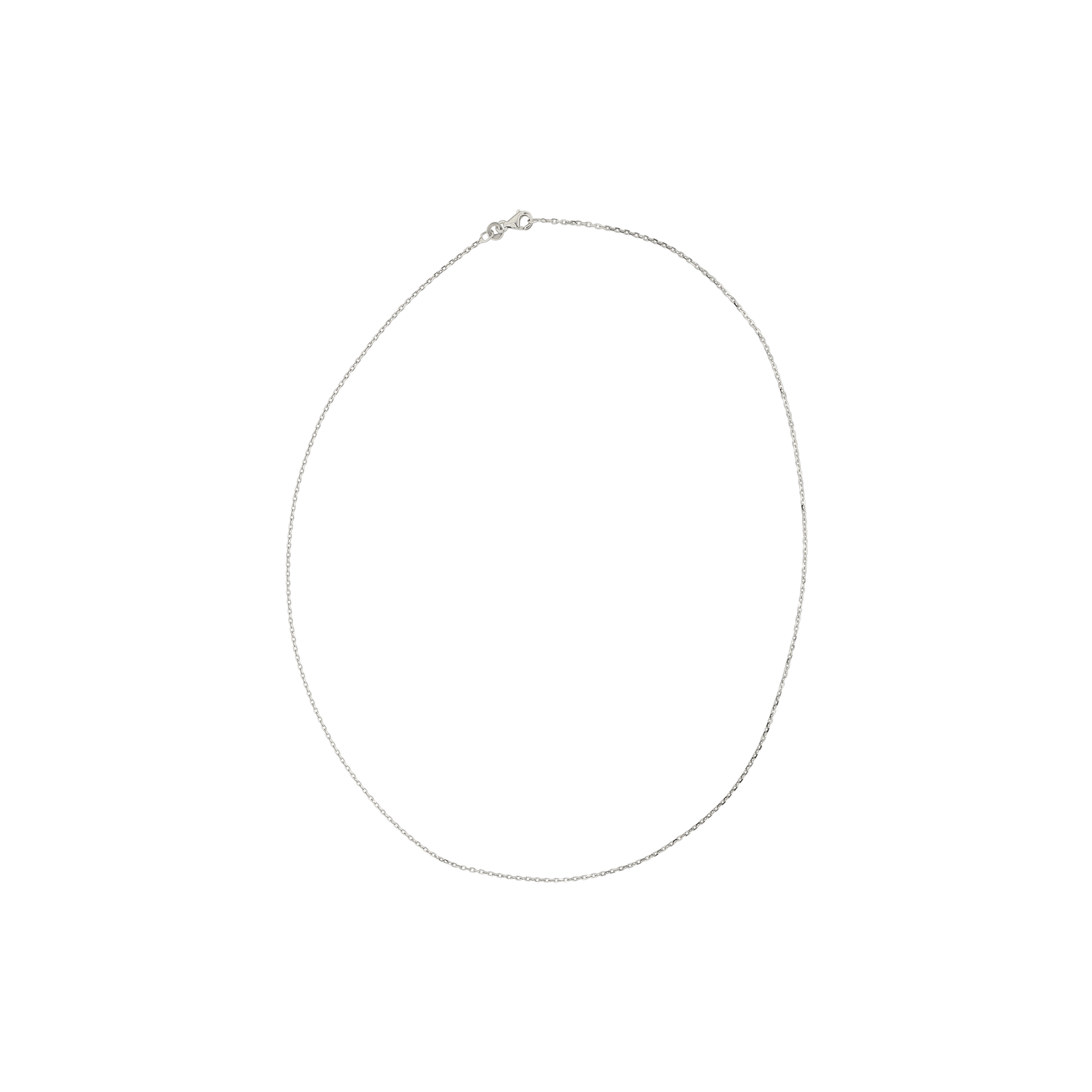 Collier Forçat rhodié 50 centimètres Argent